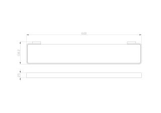 Стеклянная полка для ванной Wonzon & Woghand Lotte WW-8327A-BG брашированное золото